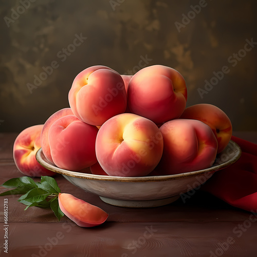 bowl of peaches