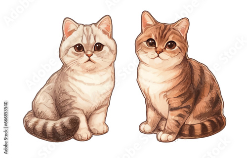 猫のイラスト素材セット