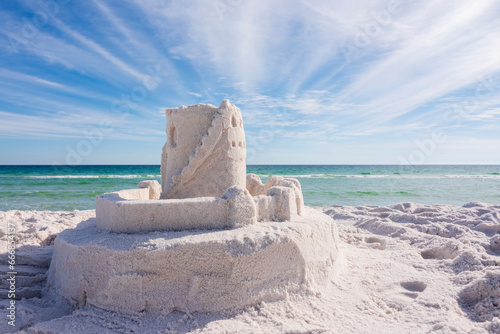 Sandcastle on Gulf Island National Seashore, Pensacola Beach, Florida photo