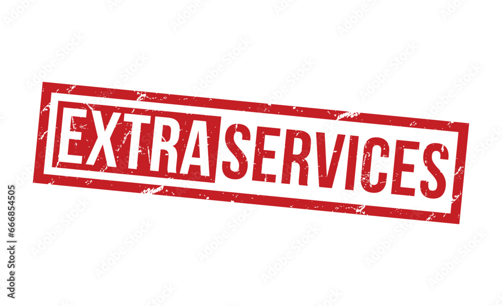 Extra Services Red Rubber Stamp vector design. Extra Services Red Rubber Stamp vector design.