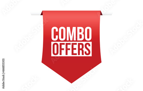 combo offers banner design. combo offers icon. Flat style vector illustration.
