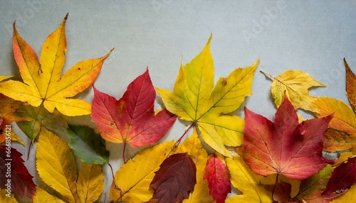 autumn leaves background created with generative ai