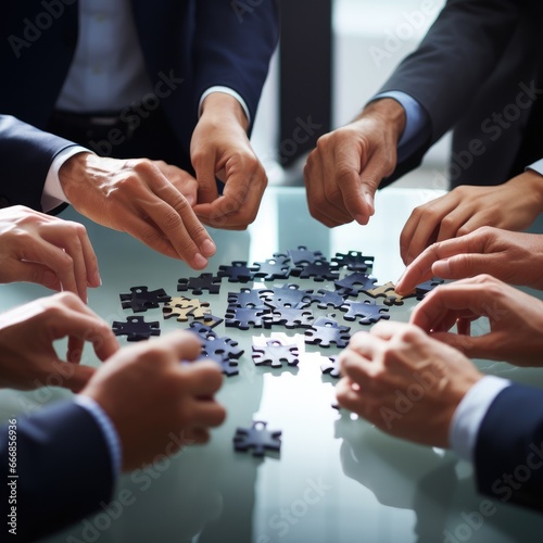 Business people hands joini...