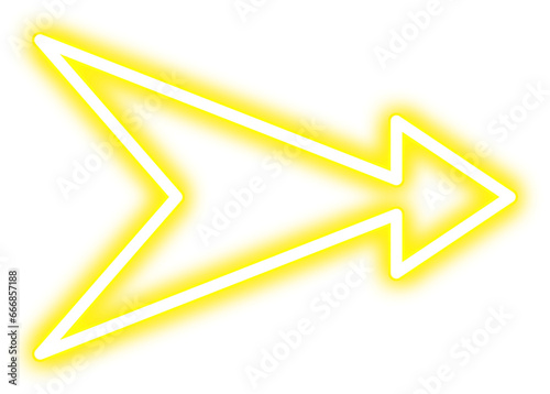 Free Download Yellow Neon Arrow - GFXLoad
