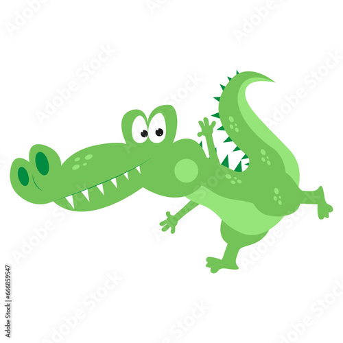 Fototapeta Naklejka Na Ścianę i Meble -  cute crocodile animal cartoon illustration