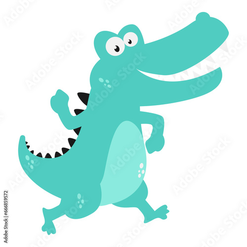 cute crocodile animal cartoon illustration