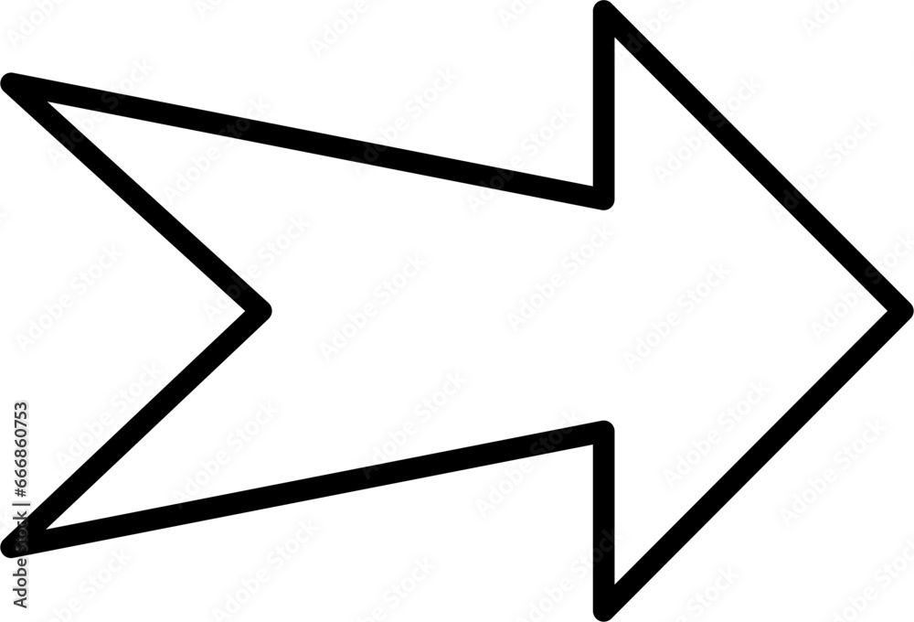 Arrow Outline Illustration Isolated Vector Arrow Outline Illustration Isolated Vector