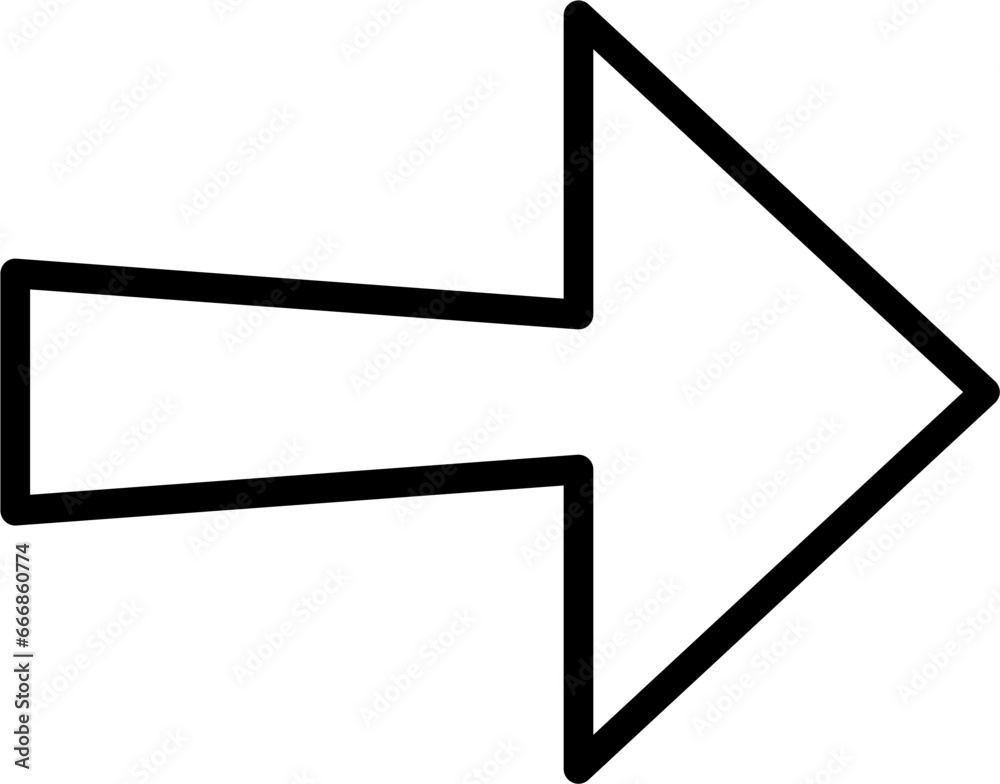 Arrow Outline Illustration Isolated Vector Arrow Outline Illustration Isolated Vector