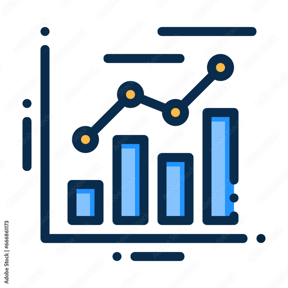 Business graph icon represented with several rectangles and lines. in outline style Business graph icon represented with several rectangles and lines. in outline style