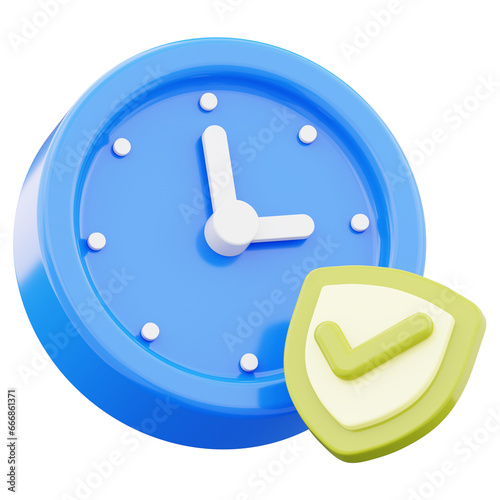 3d rendering alarm clock icon emergency time symbol illustration