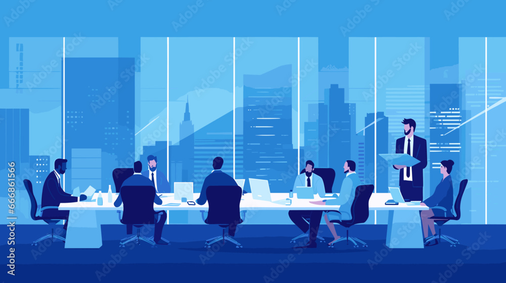 Concept vector illustration of business meeting. Concept vector illustration of business meeting.