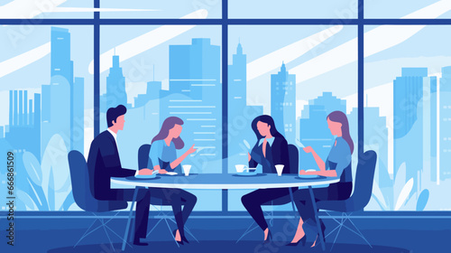 Concept vector illustration of business meeting. © DRN Studio