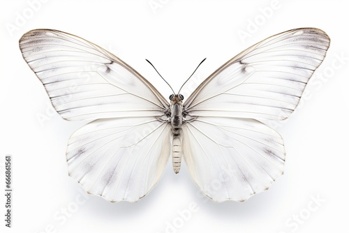 White Butterfly isolated on white background. : Generative AI