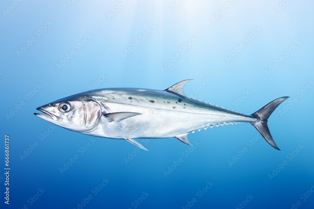 Naklejka premium Fish Atlantic bonito, isolated on white background (Sarda sarda) : Generative AI