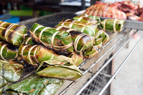 Grilled street food in Thailand