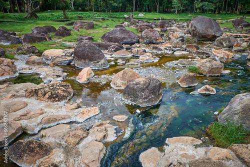 Natural hot spring mineral water source