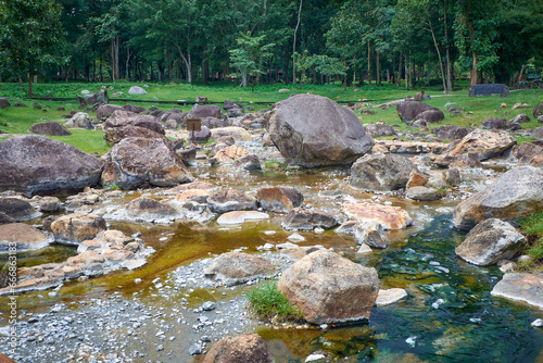 Natural hot spring mineral water source