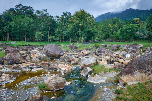 Natural hot spring mineral water source