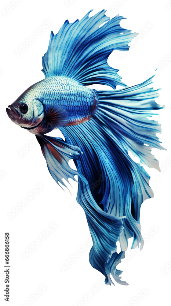 Obraz premium siamese fighting fish on isolation on transparent background.