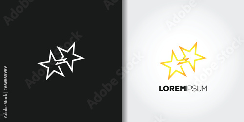 two star shinny logo