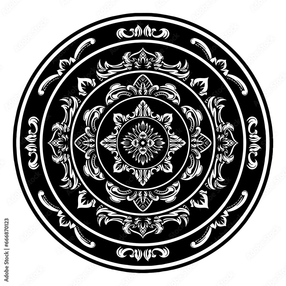 Fototapeta premium abstract style geometric, floral and ornamental mandala design