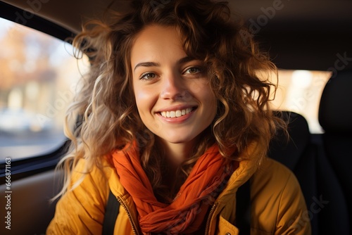 young woman on a car, gener...