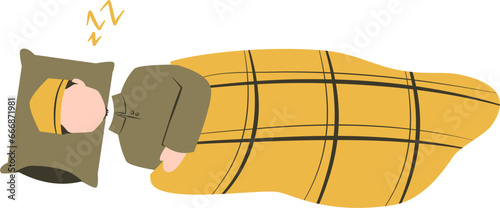 Sleeping person Illustration 