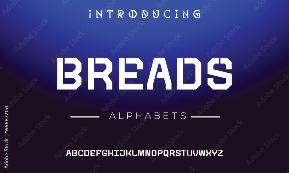 Obraz premium Modern abstract digital alphabet font. Minimal technology typography, Creative urban sport fashion futuristic font and with numbers. vector illustration