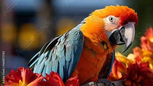 Colorful and beautiful parrot © Panyamethi