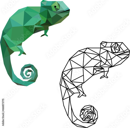  geometric green chameleon