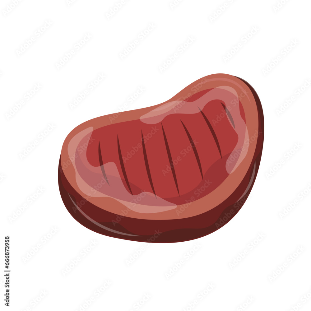 Beef Steak Roasted Illustration Beef Steak Roasted Illustration