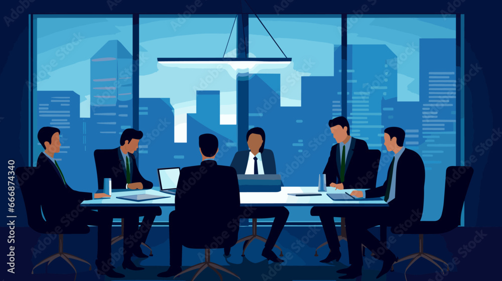 Concept vector illustration of business meeting. Concept vector illustration of business meeting.