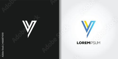 elegant letter v logo