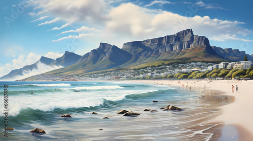Camps Bay Beach in Cape Town photo