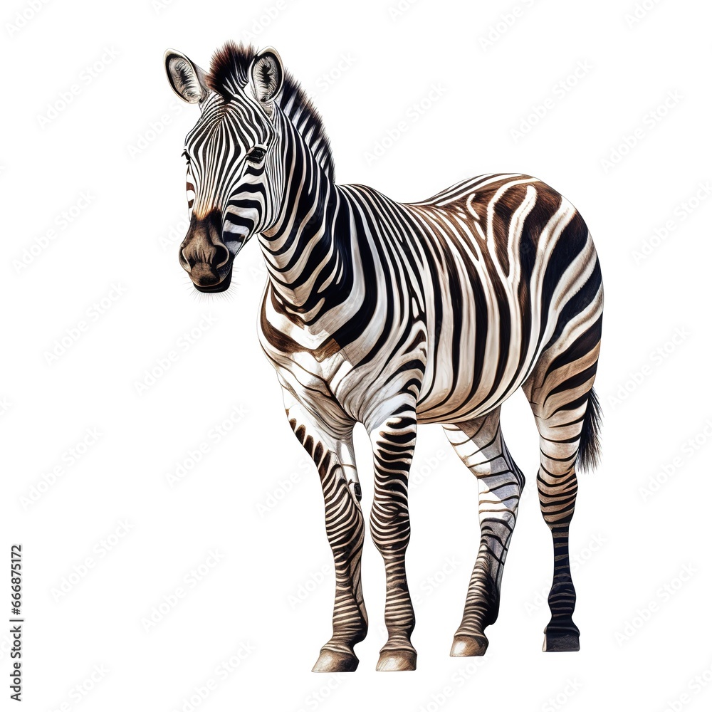 Obraz premium zebra isolated on white