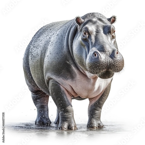 hippopotamus with its mouth