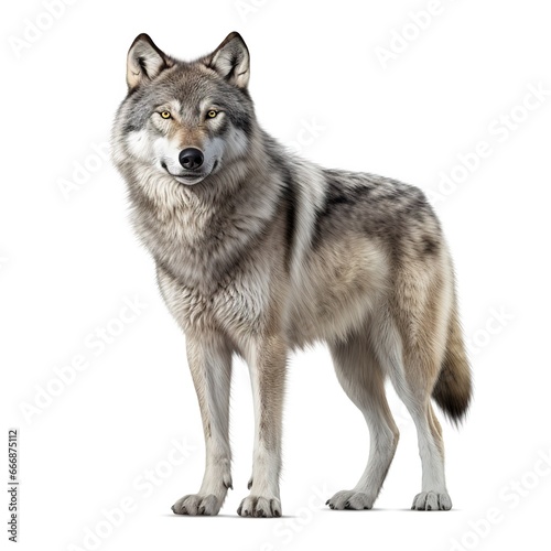 wolf in front of background