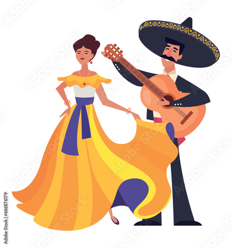mexican musician couple photo