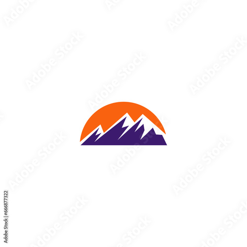 Simple Design Vector Logo Mountain