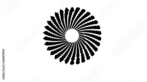 black and white spiral shape