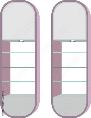 Gondola for Super Markets 3D Illustration