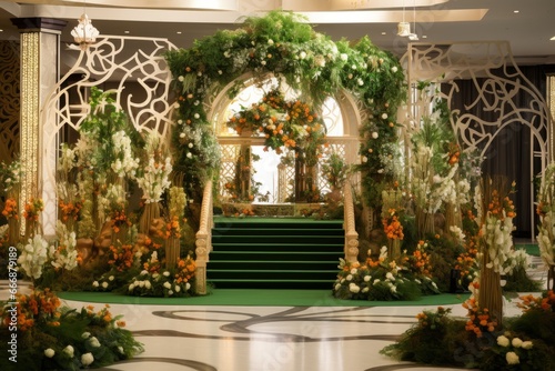 Floral motifs and Islamic decorations for Mawlid festivities