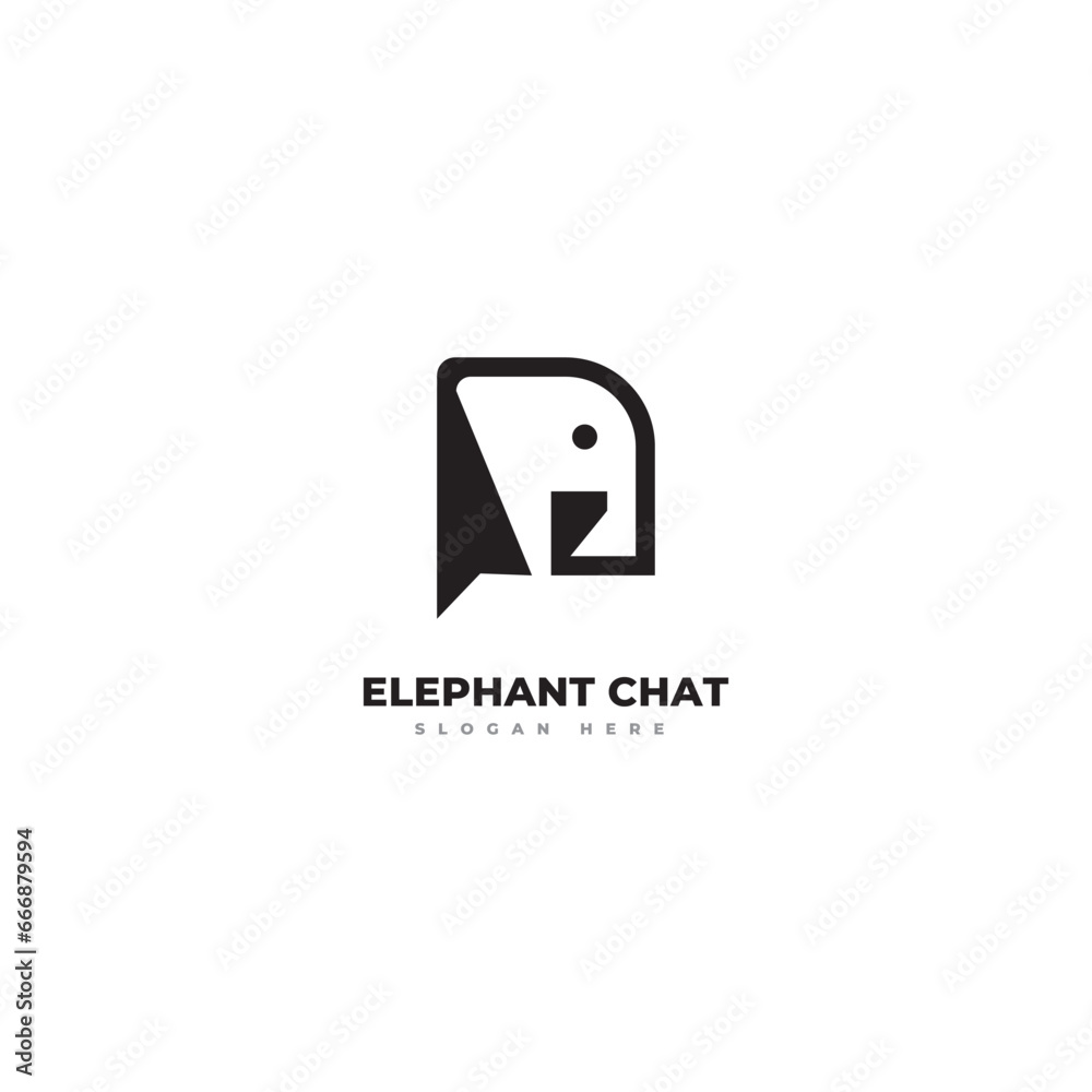 This logo is inspired by elephants and chat, which is very suitable as a chat application logo. This logo is inspired by elephants and chat, which is very suitable as a chat application logo.