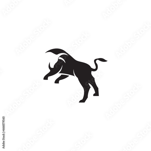 bull logo icon vector template.