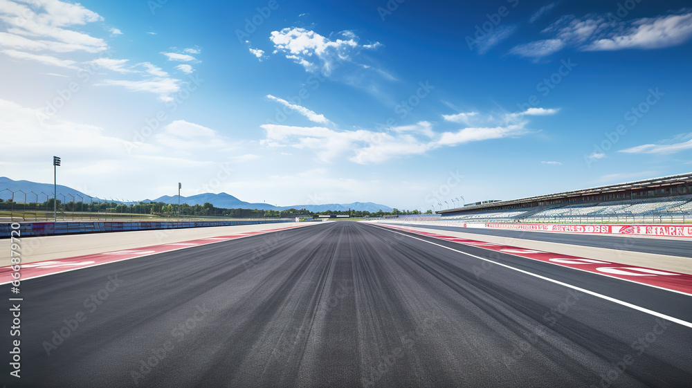 Fototapeta premium Sport motion blurred racetrack