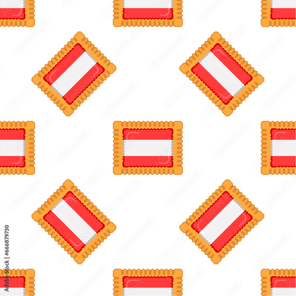 Pattern cookie with flag country Latvia in tasty biscuit Pattern cookie with flag country Latvia in tasty biscuit