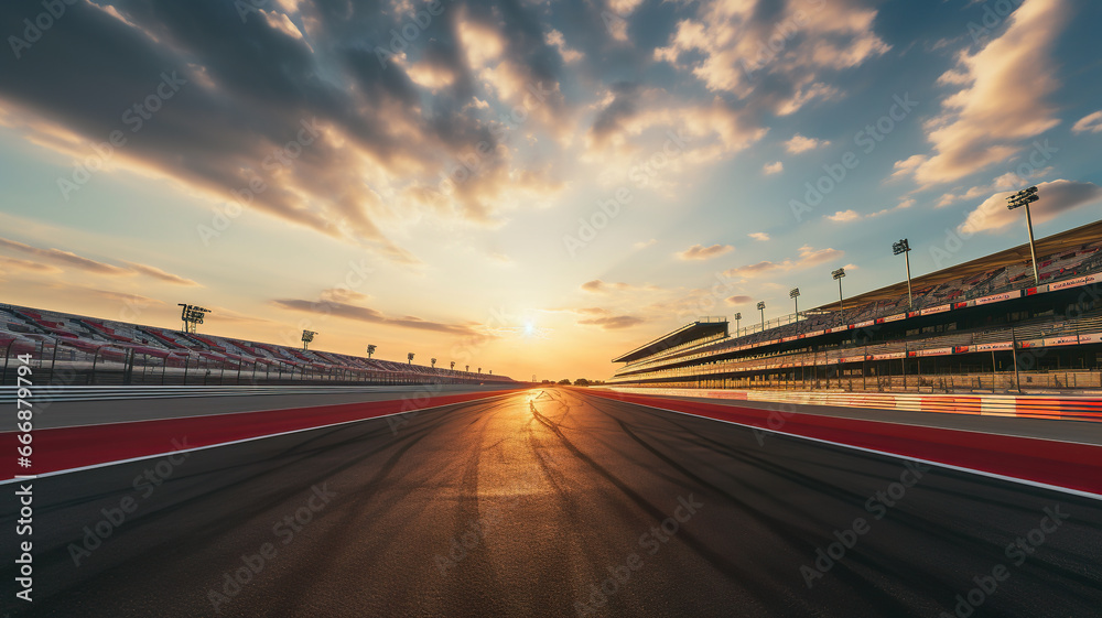 Fototapeta premium Sport motion blurred racetrack