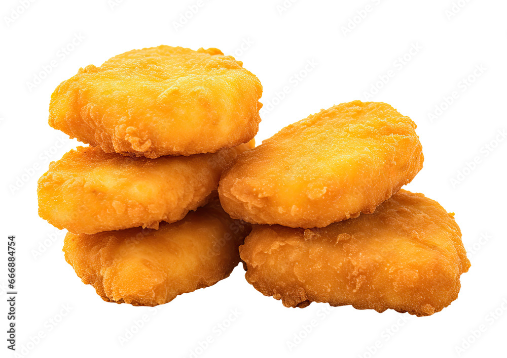Chicken nuggets isolated on transparent background Chicken nuggets isolated on transparent background