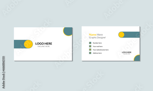 Double-sided creative business card template. Business card for business and personal use.