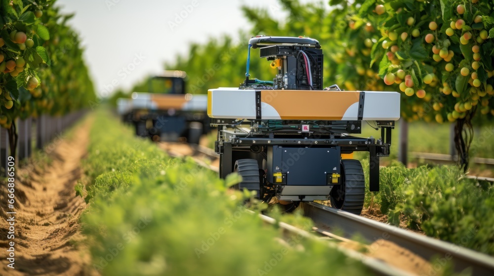 Automated machinery, including robotic harvesters and self driving tractors, Smart Irrigation